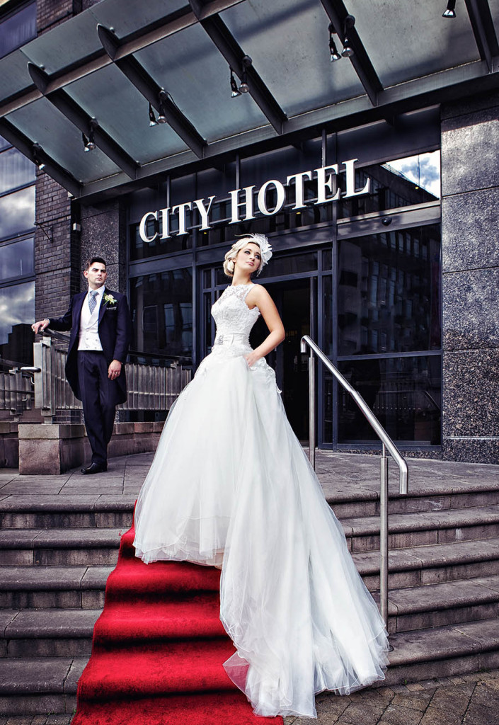 Bride at the City hotel Derry